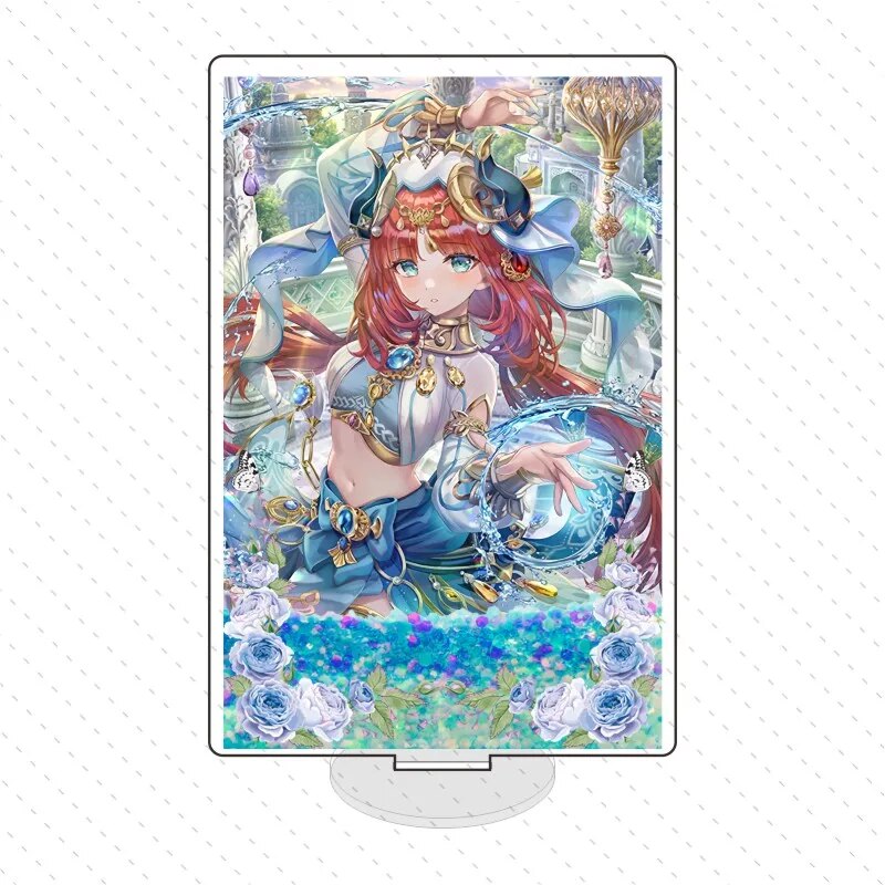 Anime Genshin Impact Yae Miko Kamisato Ayaka Beelzebul figure Hemp powder Acrylic standing board children toy birthday gift