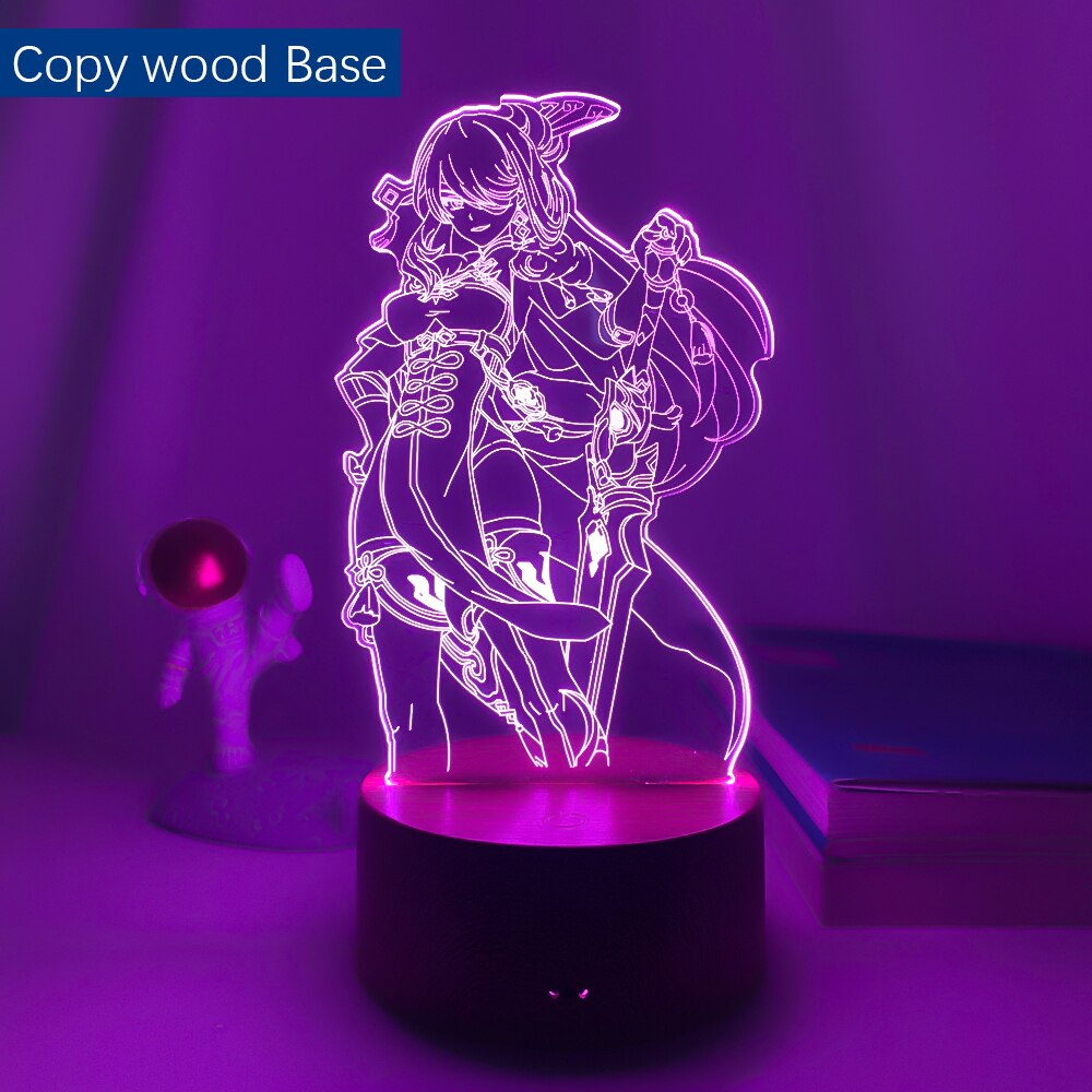 3d Led Night Light Lamp Genshin Impact Beidou Usb Battery Powered Usb Lamp Gawr Gura Game Room Decor Unique Gift for Gamer