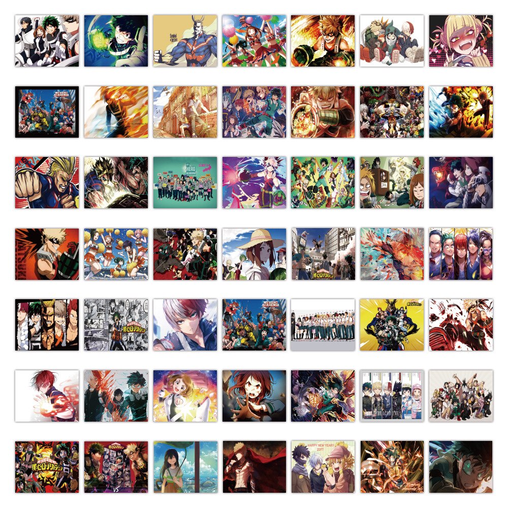 10/30/52PCS Anime My Hero Academia Stickers DIY Phone Stationary Bike Guitar Skateboard Graffiti Decals Waterproof Kids Toy Gift