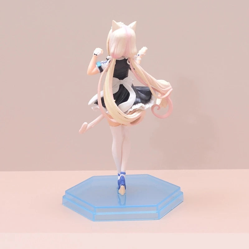 Game NEKOPARA Vanilla Chocolate Anime Figure 18CM PVC Kawaii Maid Model Static Figure Toys for Children Desktop Gift Ornament