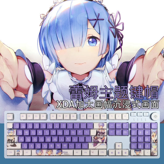 108 Keys PBT Dye Subbed Keycaps Cartoon Anime Gaming Key Caps XDA Profile Keycap For Re:Life in a different world from zero