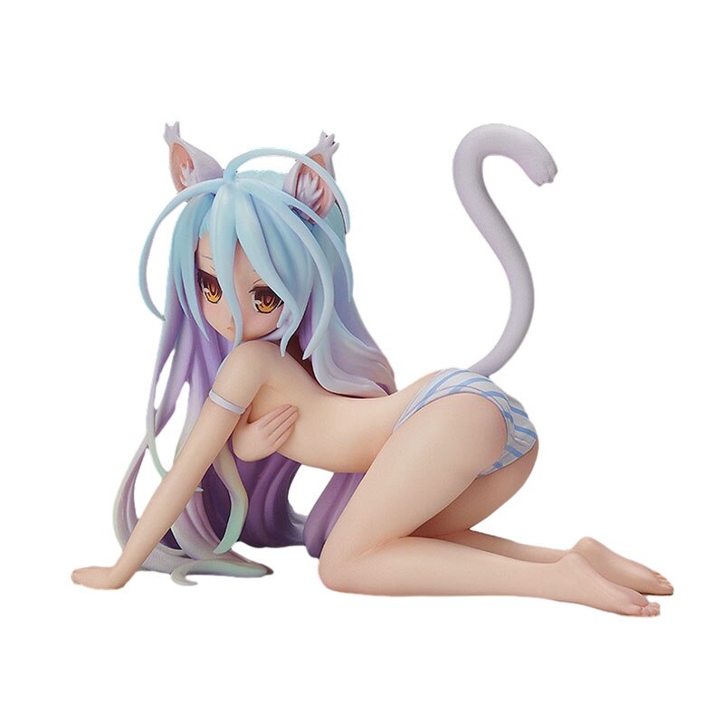 5CM Anime Figure No Game No Life Shiro Cat Bunny Ver. Sexy  FREEing No Game No Life Shiro Action Figure Collectible Model Toy