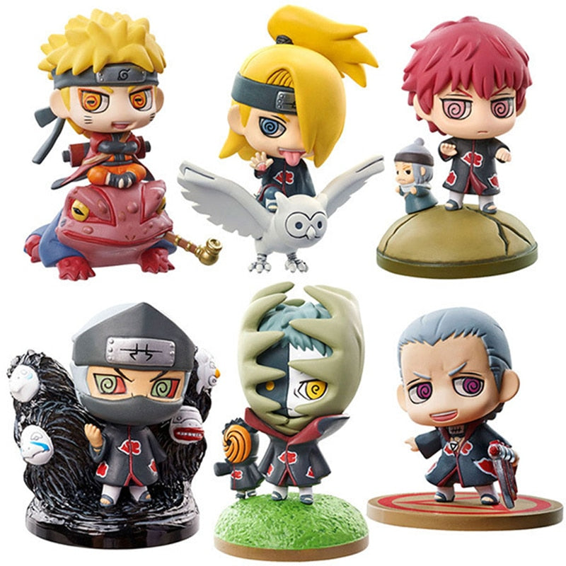 Naruto Anime Figures cute Version 5-6 cm | Kawaii Sasuke Itachi Kakashi Gaara Jiraiya Figures Toys Doll