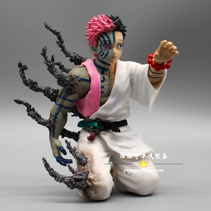 15cm Anime Demon Slayer Akaza Action Figurine Juuni Kitsuki Akaza Figure PVC Collectible Model Doll Toys Gifts