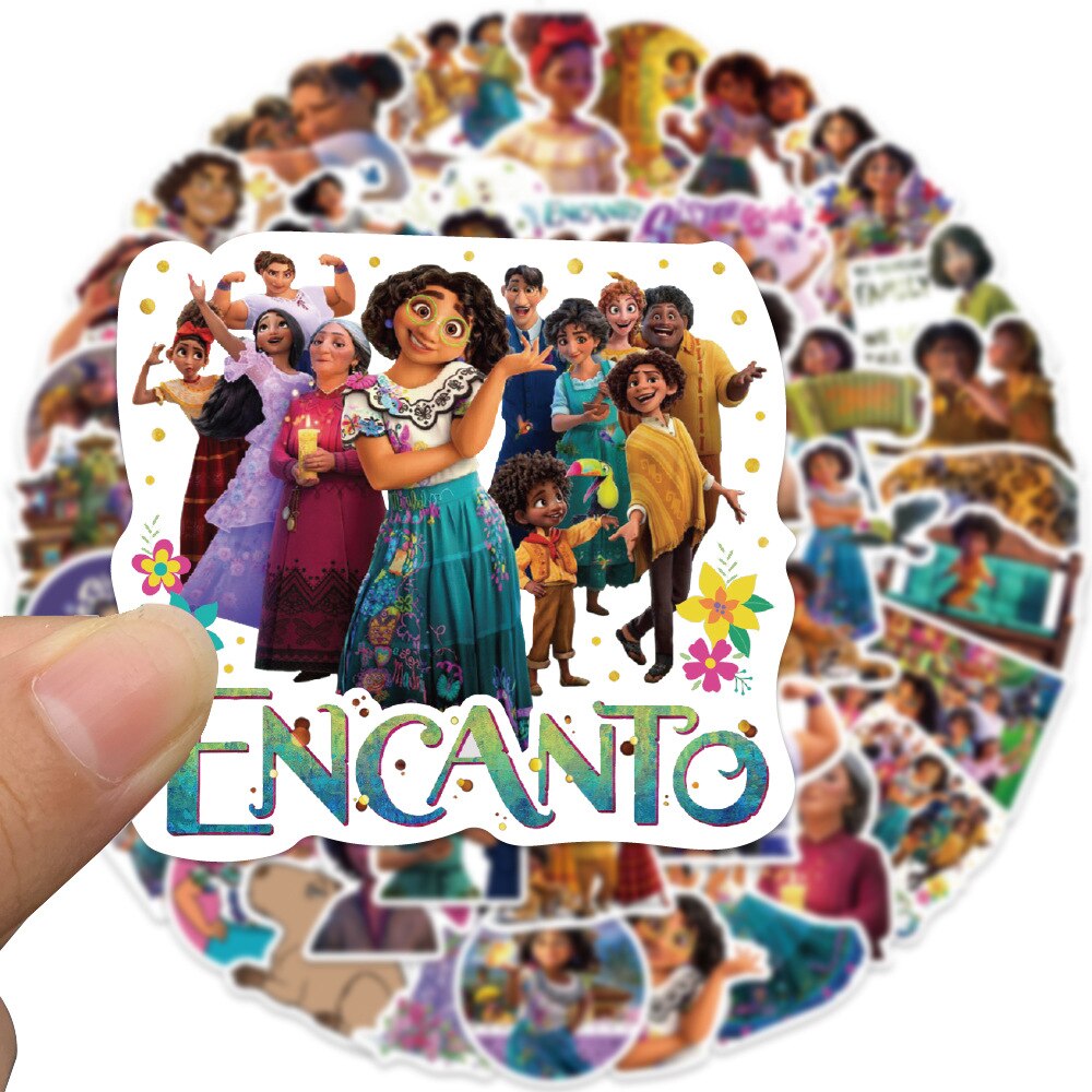 10/30/50pcs Disney Movie Encanto Stickers Decals Laptop Phone Guitar Luggage Skateboard Diary Bike Cartoon Sticker for Kids Toy