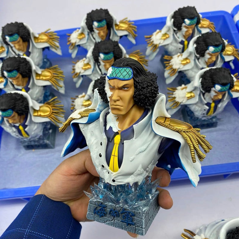 16cm One Piece Figure Three Admirals of The Navy Sakazuki Kuzan Borsalino Action Figure Bust Portrait PVC Collection Model Toys