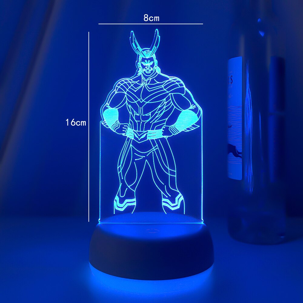 My Hero Academia All Might and Denki Kaminari Figure Led Night Light for Kids Child Birthday Gift Bedroom Colorful Table Lamps