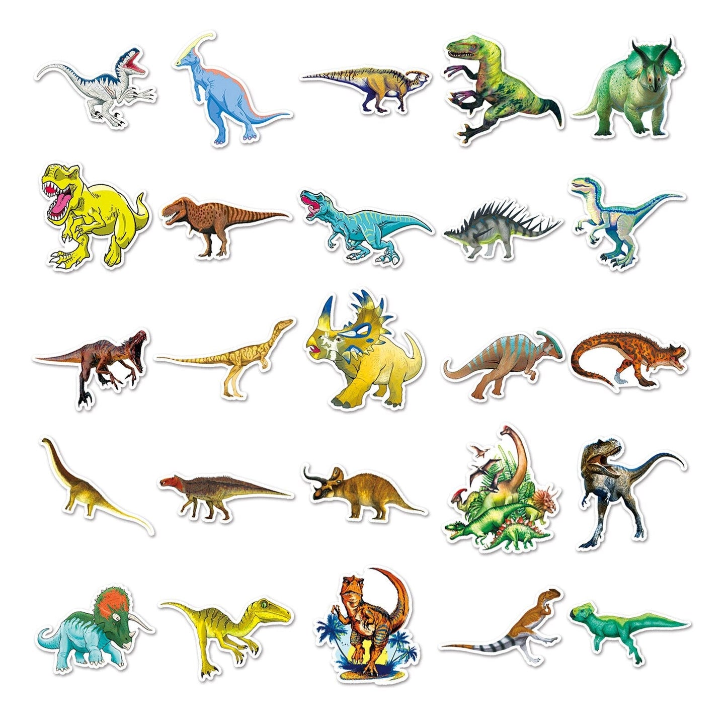 10/30/50PCS Cool Dinosaur Stickers Cartoon Decoration Kids Gift Decals DIY Suitcase Scrapbook Helmet Bicycle Luggage Classic Toy