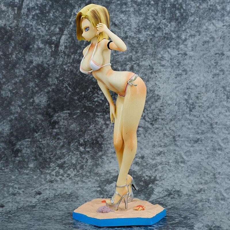 27cm Anime Dragon Ball Z Action Figure Lazuli Android 18 Bikini Swimsuit Sexy Girl Figurine PVC Collectible Model Toy Kid Gift