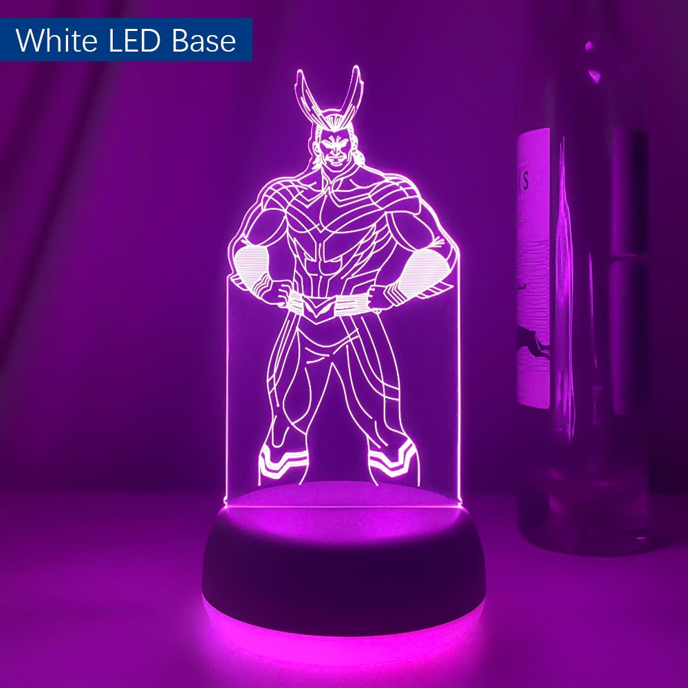 My Hero Academia All Might and Denki Kaminari Figure Led Night Light for Kids Child Birthday Gift Bedroom Colorful Table Lamps