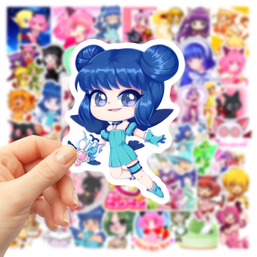 10/30/50PCS Cute Girl Tokyo Mew Mew Anime Cartoon Stickers DIY Laptop Luggage Skateboard Graffiti Decals Sticker for Kid Toys