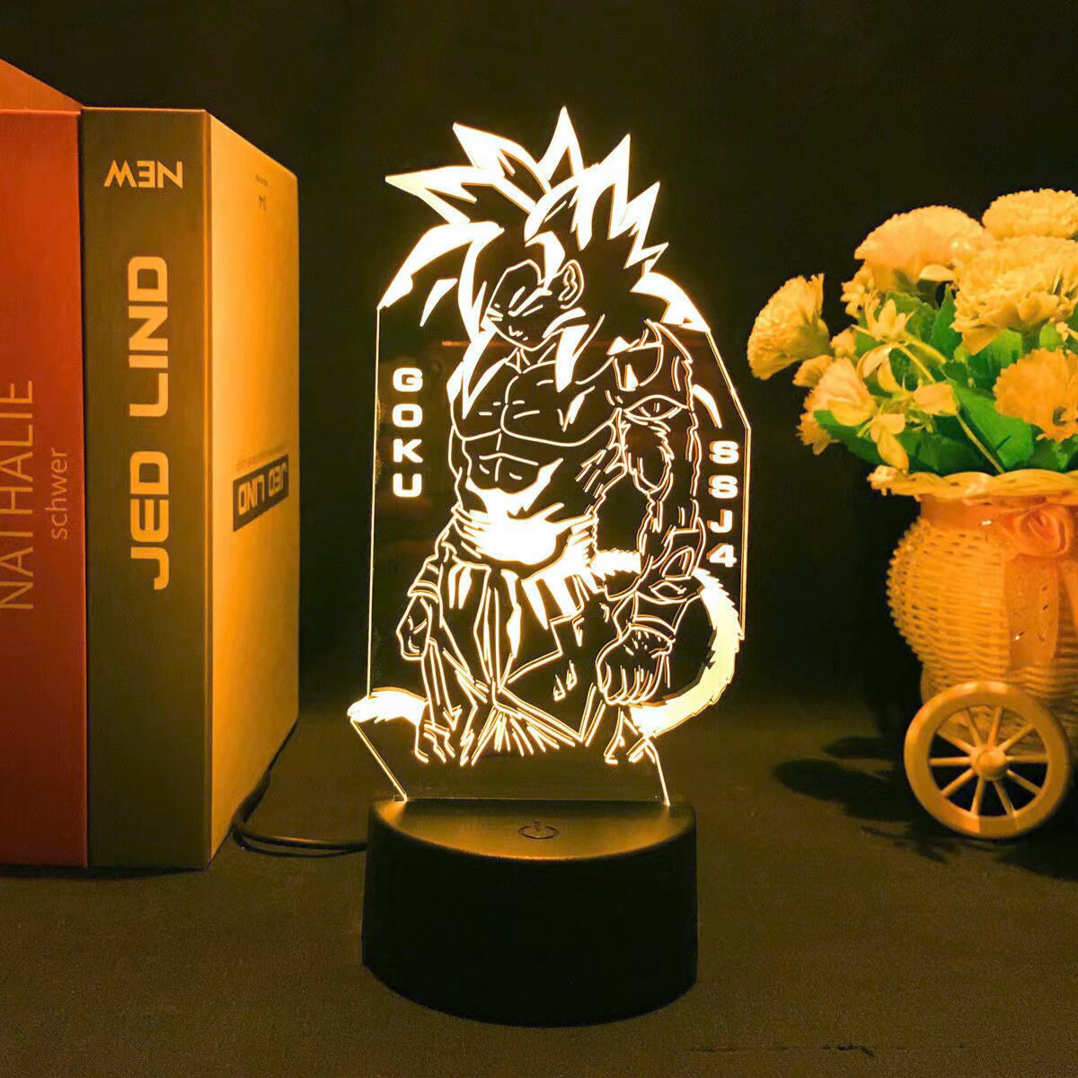 Dragon Ball Z 3D LED Night Light Anime Super Saiyan Son Goku Vegeta Night Table Lamp Toys for Kids Xmas Gift