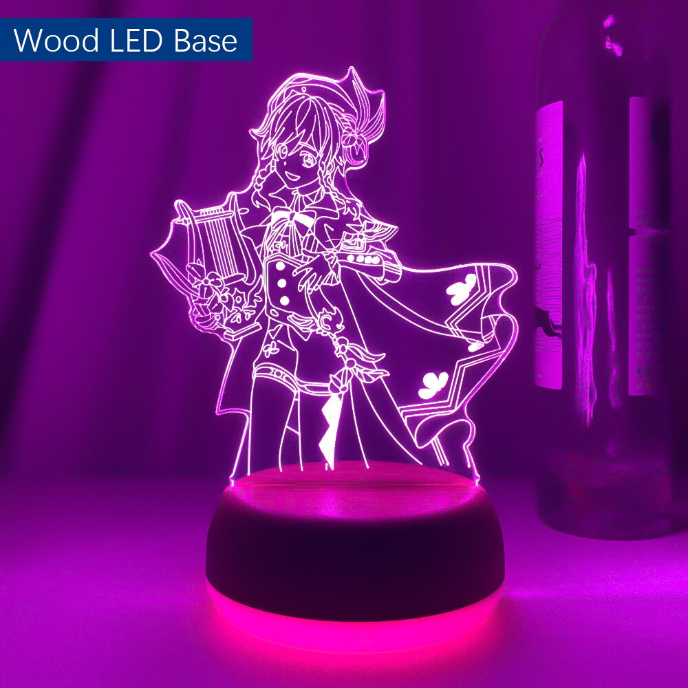 Newest Genshin Impact Game 3d Lamps Figure Nightlight Kids Child Girls Bedroom Decor Lights Manga Gifts Night Lamps Dropshipping