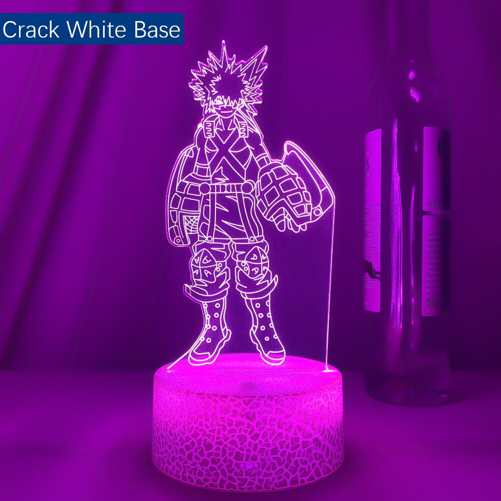 3D Lamp Katsuki Bakugo Figure Kids Bedroom Nightlight Led Touch Sensor Room Lighting Anime My Hero Academia Gift Led Night Light