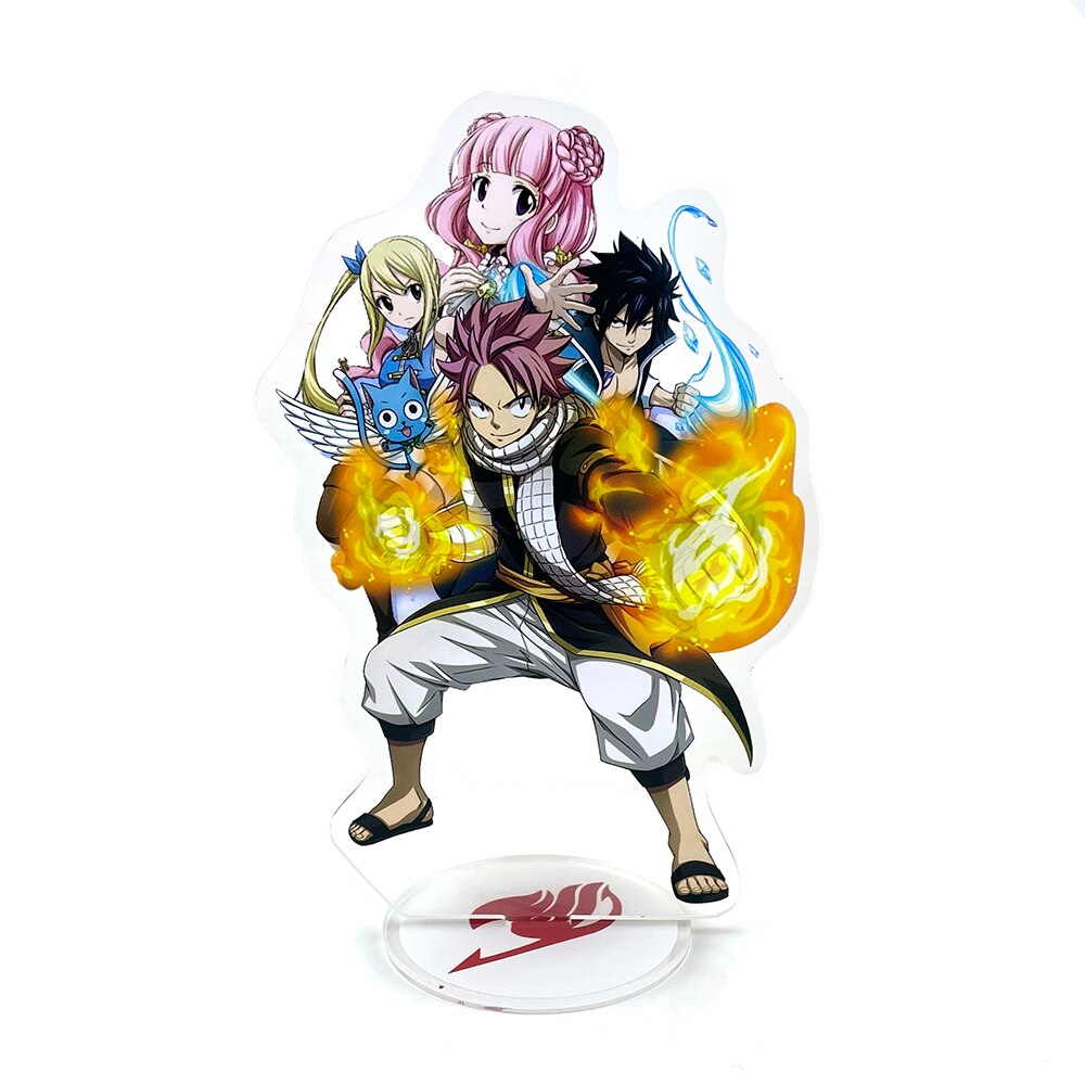 Fairy Tail Erza Lucy Natsu Gray  acrylic standee figurines desk decoration cake topper