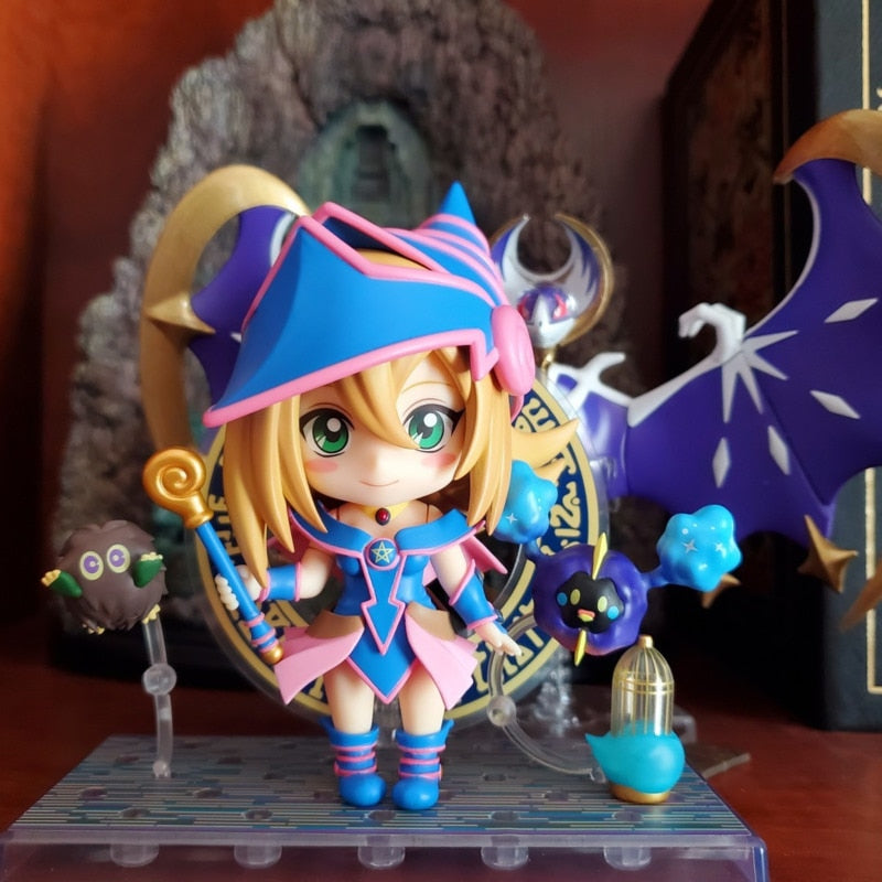 Yu Gi Oh Black Figure Magician Girl 1596 Dark Anime Figurine 10cm PVC Statue Collection Model Action Figure Toys Gifts For Kids