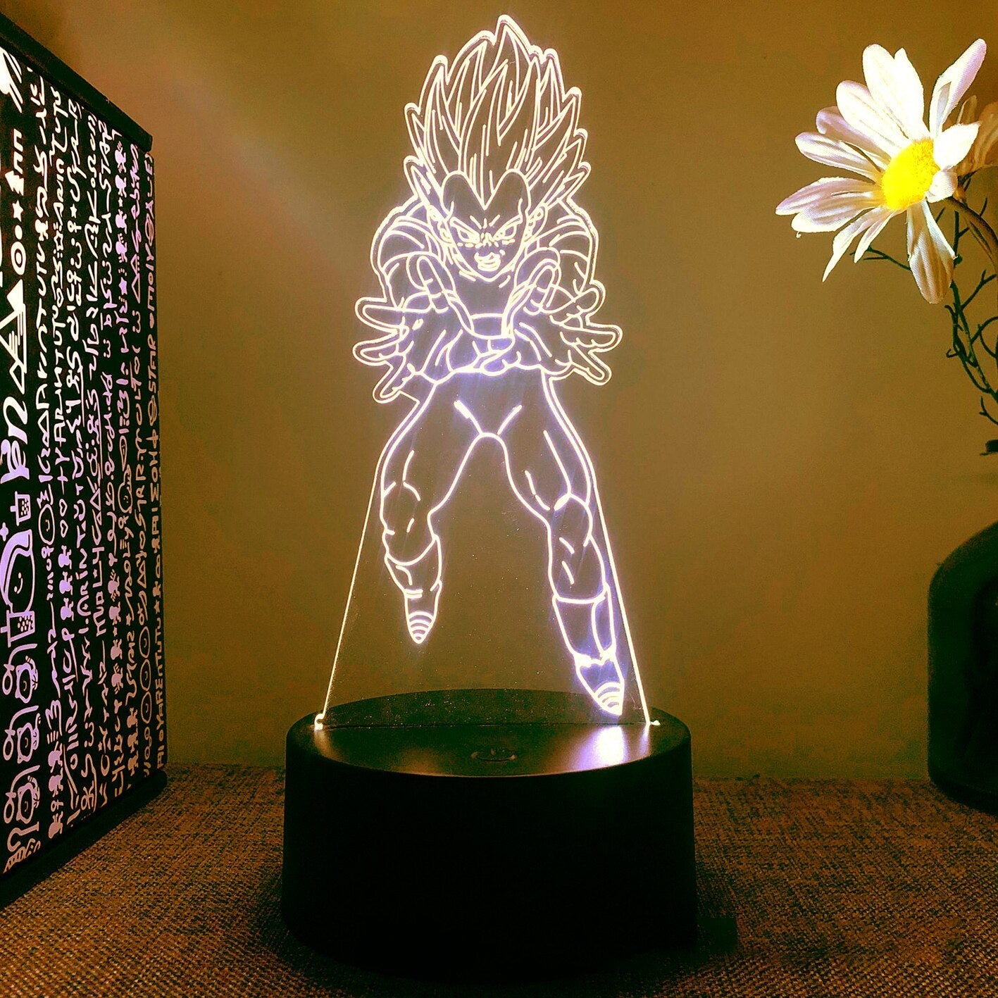 Dragon Ball Z 3D LED Night Light Anime Super Saiyan Son Goku Vegeta Night Table Lamp Toys for Kids Xmas Gift