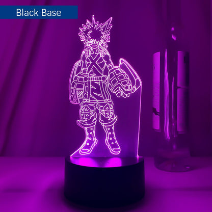 3D Lamp Katsuki Bakugo Figure Kids Bedroom Nightlight Led Touch Sensor Room Lighting Anime My Hero Academia Gift Led Night Light