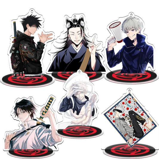 New Anime Jujutsu Kaisen Acrylic Yuta Okkotsu Gojo Satoru Figure Stand Model Plate Desk Decor Cosplay Collect Keychain