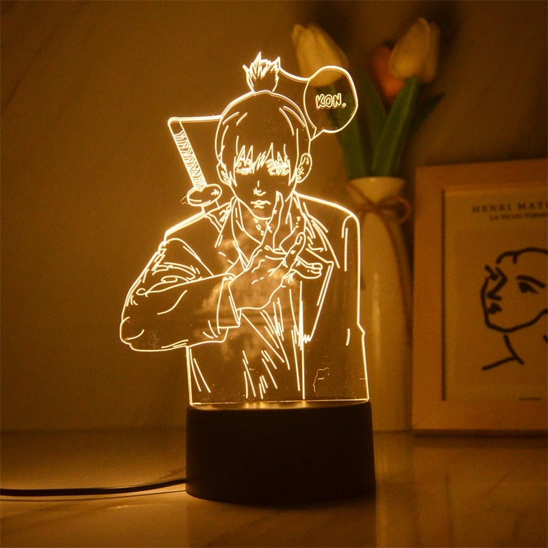 3D Led Night Lamp Anime Chainsaw Man Aki Hayakawa for Bedroom Decor Kids Birthday Gift Manga Chainsaw Man figure lamp Bedside