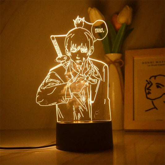 3D Led Night Lamp Anime Chainsaw Man Aki Hayakawa for Bedroom Decor Kids Birthday Gift Manga Chainsaw Man figure lamp Bedside