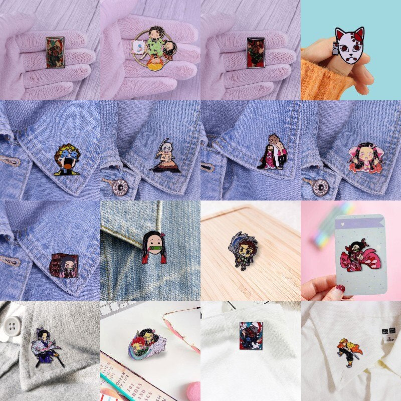 Wholesale Japanese Anime Style Comic Figure Hard Enamel Pins Collect Cute Metal Cartoon Brooch Collar Lapel Pins Gift for Friend