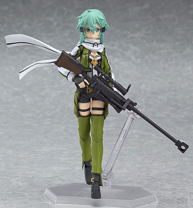 Anime Sword Art Online Asada Shino Figure 13.5CM Action PVC Anime Figure High-quality Kid Toy Doll Fighting Stance Toyts Model