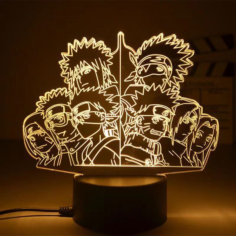 Anime Naruto 3D Night Light 2022 Acrylic Lamp LED Night Light Anime Figure Room Decoration LED Desk Lamp Birthday Gifts