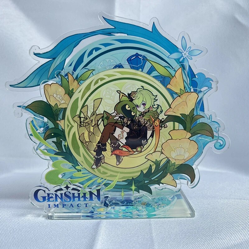 Hot Game Genshin Impact Xiao Cosplay Acrylic Game Action Figure Venti Raiden Shogun Stand Model Toy Plate Desk Decor Fans Gift