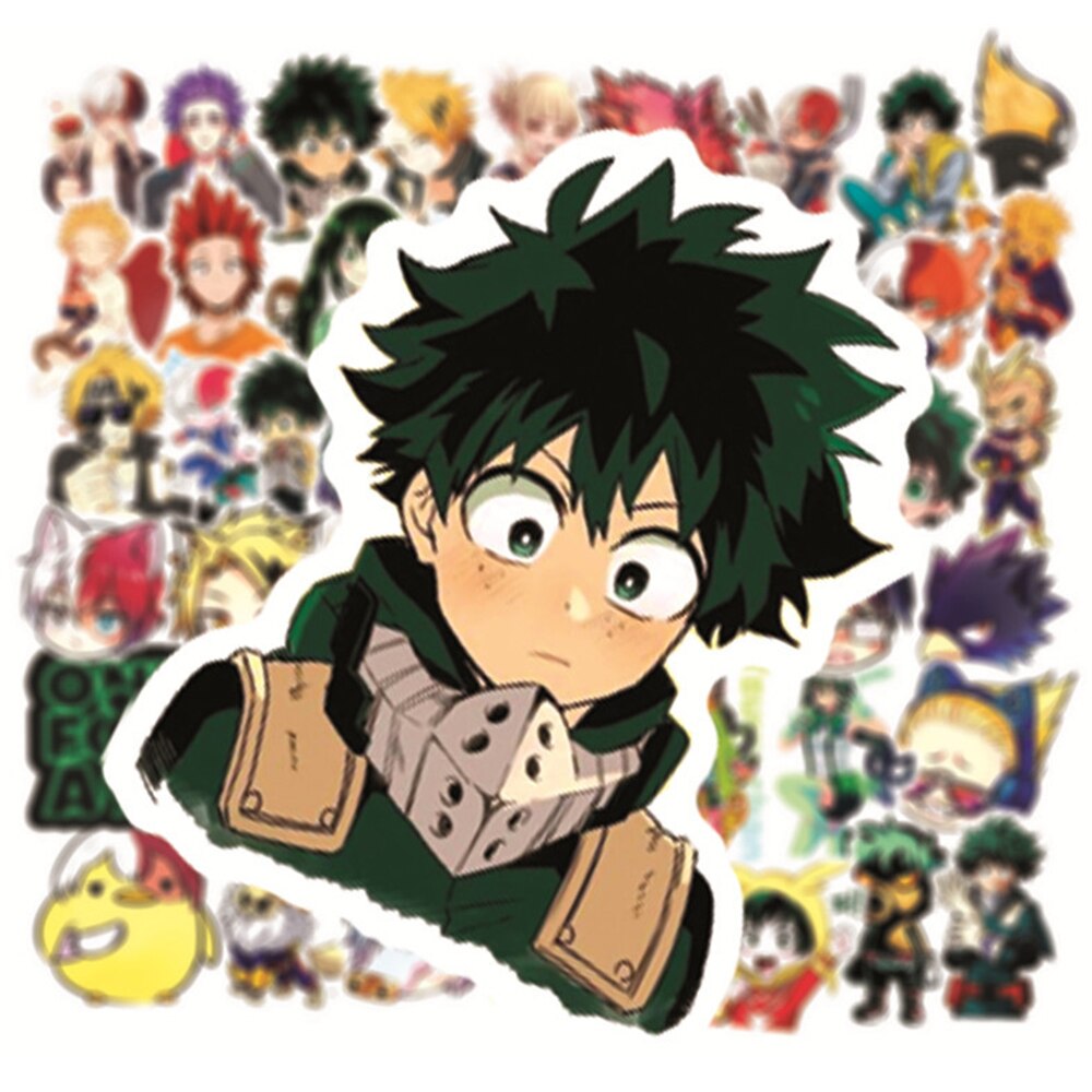 10/30/50PCS Anime My Hero Academia Stickers Waterproof PVC Funny Wall Decals DIY Laptop Wardrobe Luggage Phone Sticker Kids Toy