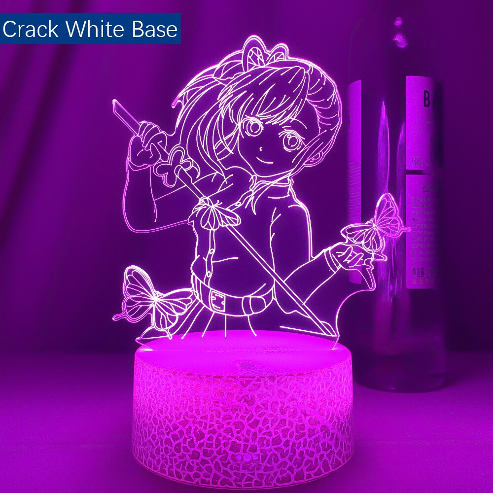 Anime Demon Slayer Tsuyuri Kanawo Figure Led Night Light for Girls Room Decor Nightlight Kimetsu No Yaiba Gift Table 3d Lamp