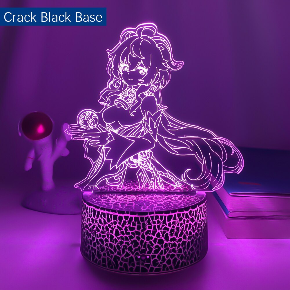 Acrylic Led Night Lamp Genshin Impact Ganyu Led Night Light Game