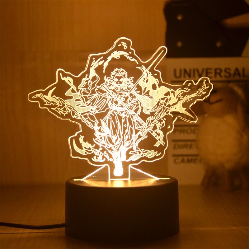 Anime Demon Slayer Figure 3D LED Night Light Kocho Kanae Figures Lamp for Bedroom Decor Child Kids Birthday Gift Warm light