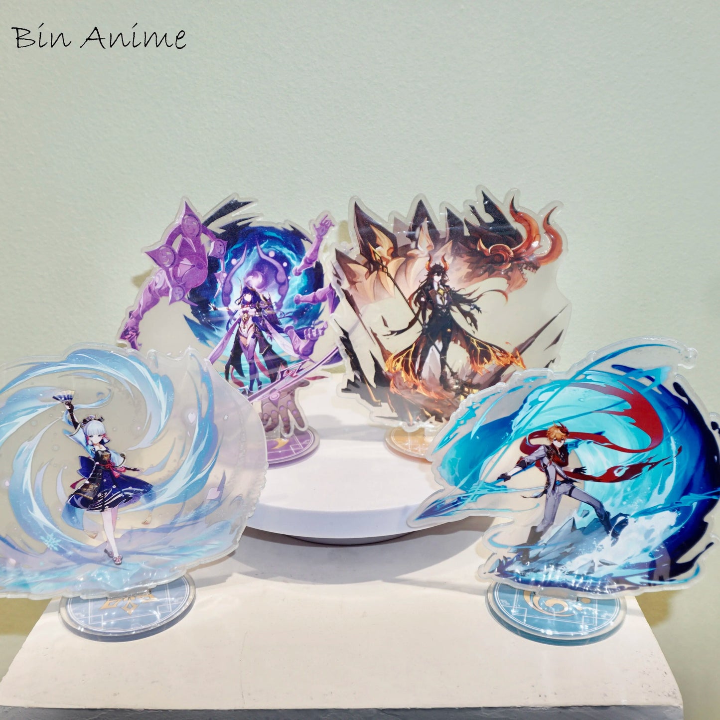 Anime Figure Genshin Impact Ayato Venti Xiao Yae Miko Zhongli Yelan Acrylic Stand Model Plate Desk Decor Standing Sign Hot Sale