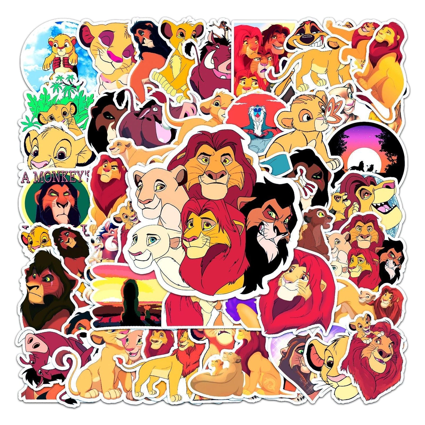 10/30/50pcs Anime Disney The Lion King Graffiti Stickers Decals Kids Toys Diary Suitcase Scrapbook Sticker