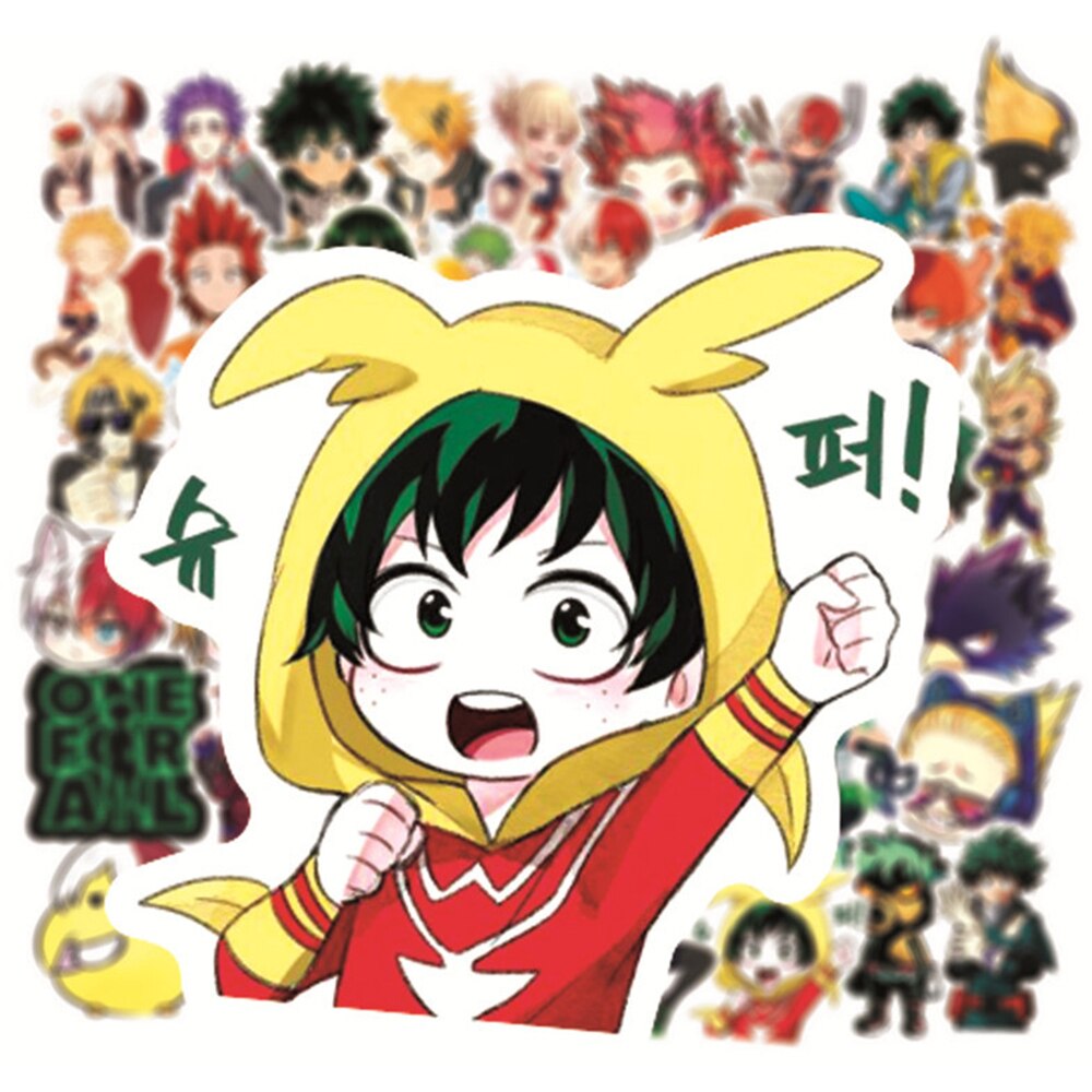 10/30/50PCS Anime My Hero Academia Stickers Waterproof PVC Funny Wall Decals DIY Laptop Wardrobe Luggage Phone Sticker Kids Toy