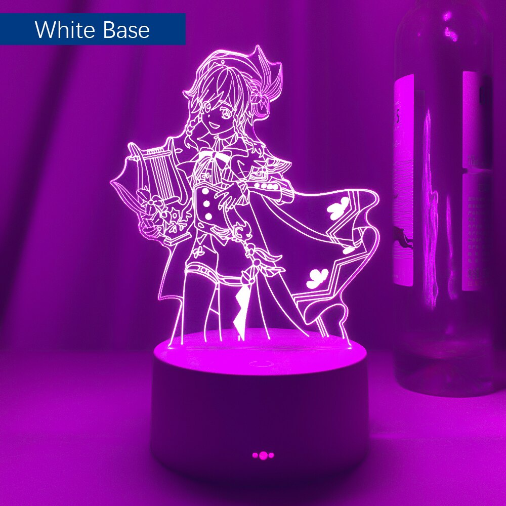 Newest Genshin Impact Game 3d Lamps Figure Nightlight Kids Child Girls Bedroom Decor Lights Manga Gifts Night Lamps Dropshipping