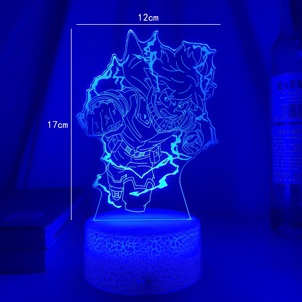 Anime Led Night Light My Hero Academia Izuku for Bedroom Decor Birthday Gift Manga My Hero Academia Shoto 3d Light Bakugo