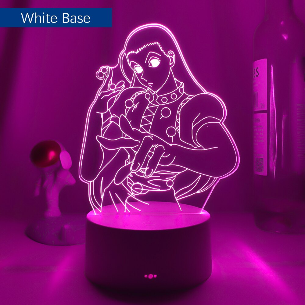 Acrylic Led Night Light Anime Hunter X Hunter Bedroom Decor Light for Kid Child Birthday Gift HXH Illumi Zoldyck Figure 3d Lamp