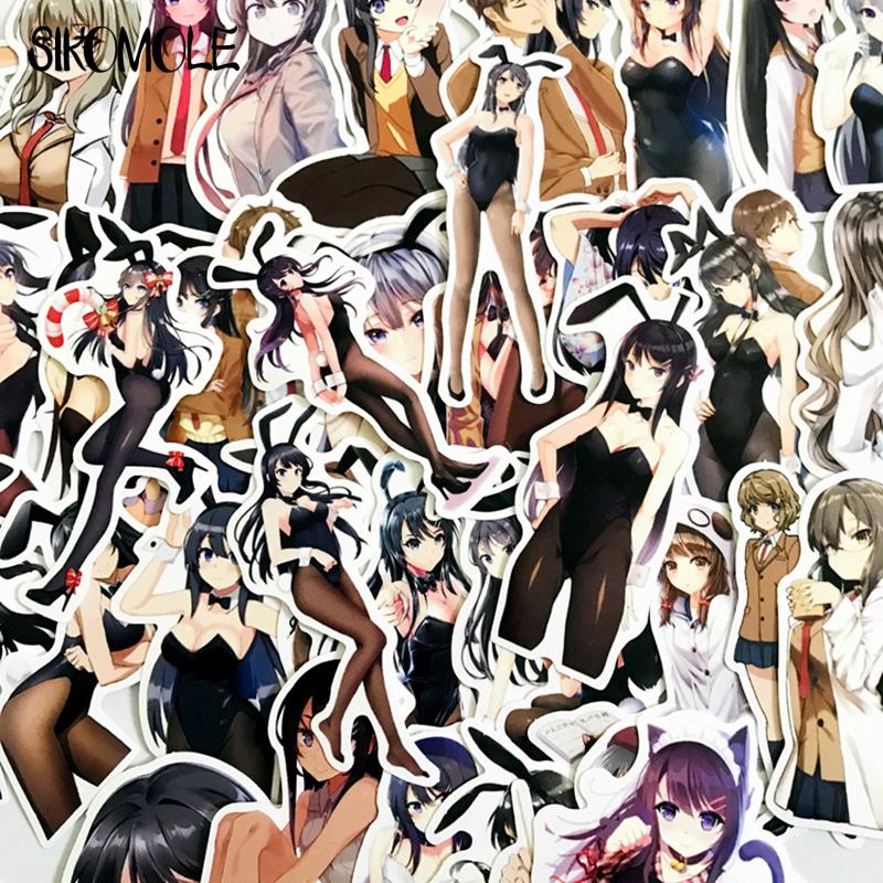 10/30/50PCS Cartoon Japan Anime Rascal Does Not Dream of Bunny Girl Senpai Sticker Laptop Luggage DIY Decal Graffiti Stickers F5