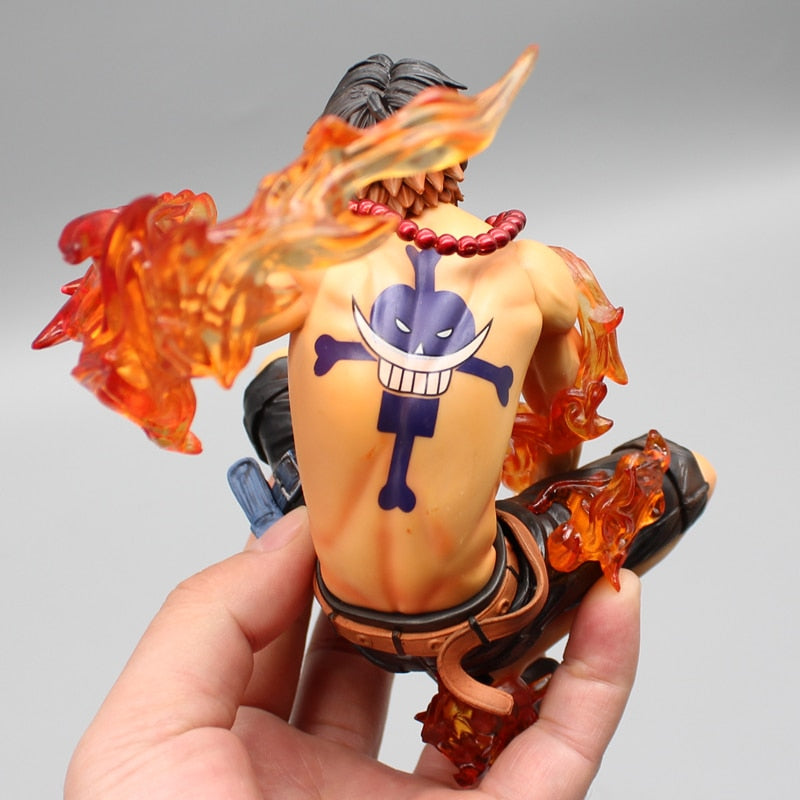 16cm Anime One Piece Action Figurine The Top War Portgas D Ace Figure Flame Drifting Ace PVC Collectible Model Doll Toys Gifts