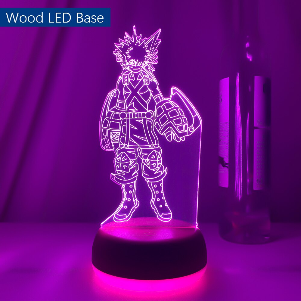 3D Lamp Katsuki Bakugo Figure Kids Bedroom Nightlight Led Touch Sensor Room Lighting Anime My Hero Academia Gift Led Night Light