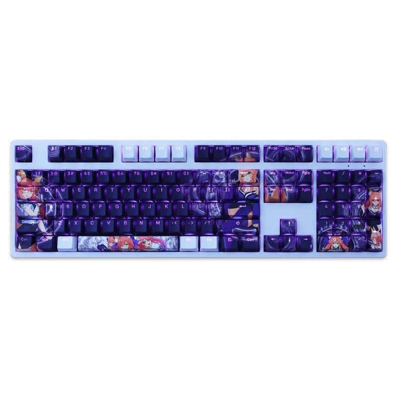 1 Set PBT Dye Subbed Keycaps Cartoon Anime Gaming Key Caps OEM Profile Backlit Keycap For Fate/Grand Order FGO Tamamo no Mae