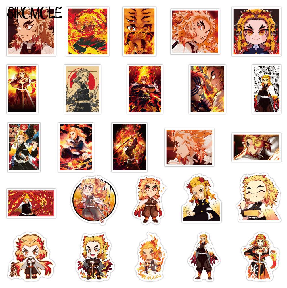 10/30/50PCS Anime Rengoku Kyoujurou Stickers Demon Slayer Kimetsu No Yaiba DIY Laptop Luggage Guitar Suitcase Decals Sticker F5