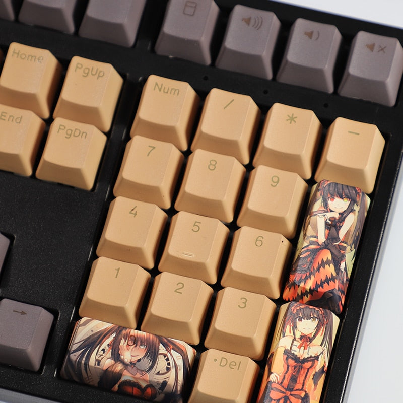 108 Keys PBT Dye Subbed Keycaps Cartoon Anime Gaming Key Caps Nightmare DATE A LIVE Backlit Keycap For ANSI Layout Keyboard