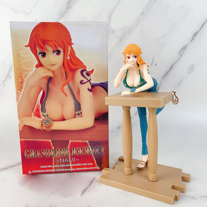 17cm Anime Peripherals One Piece Anime Figures Sexy Nami Action Figure PVC Adults Collection Model Doll Ornaments Toys Box Gifts