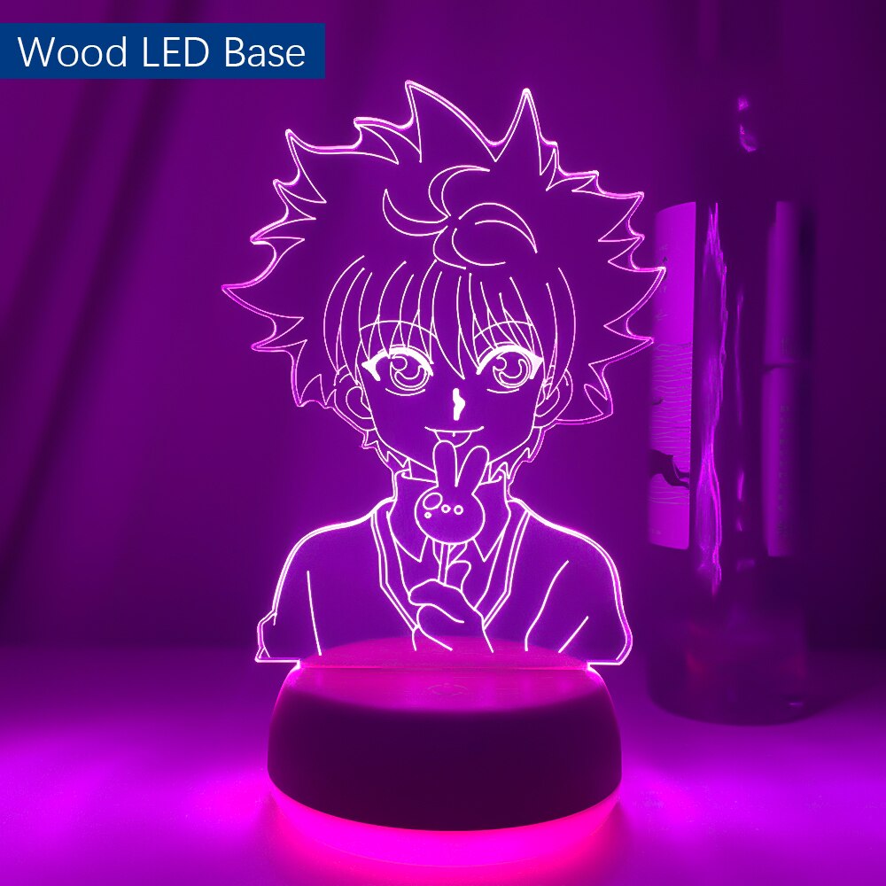 New Anime Hunter X Hunter Killua 3d Led Light for Bedroom Decor Nightlight Birthday Gift Acrylic Led Night Lamp Hxh Cute Killua