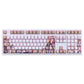 108 Keys/set Steins Gate Makise Kurisu Keycap PBT Dye Subbed Backlit Keycaps Anime Gaming Key Caps For ANSI 61 87 104 108