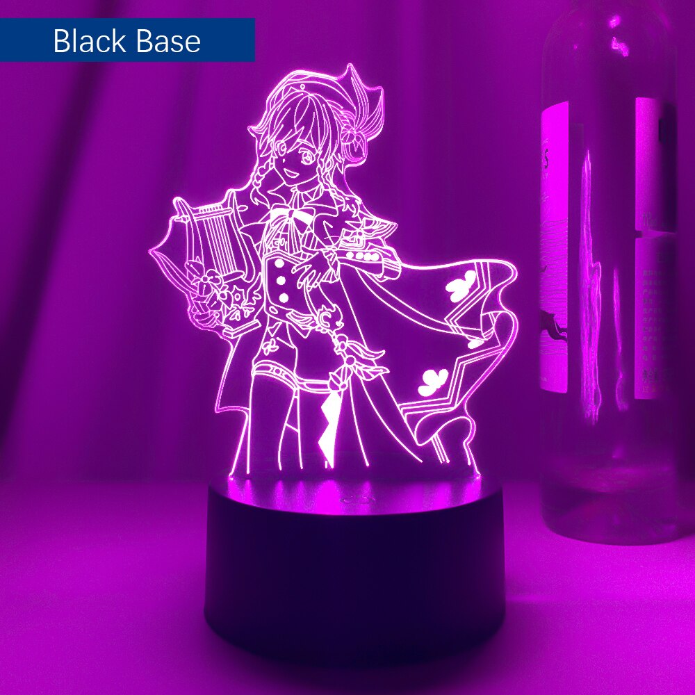 Newest Genshin Impact Game 3d Lamps Figure Nightlight Kids Child Girls Bedroom Decor Lights Manga Gifts Night Lamps Dropshipping