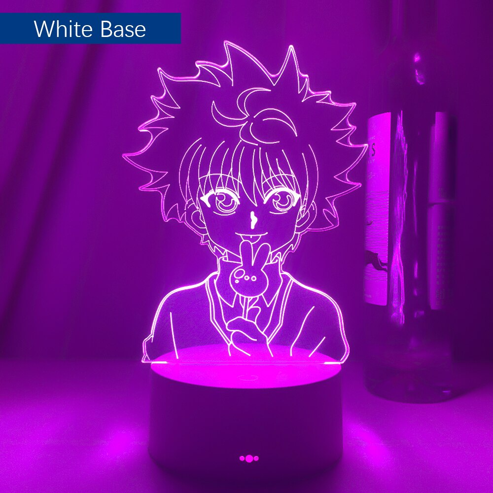 New Anime Hunter X Hunter Killua 3d Led Light for Bedroom Decor Nightlight Birthday Gift Acrylic Led Night Lamp Hxh Cute Killua